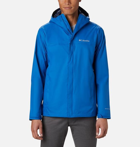 Columbia Watertigh Rain Jacket Men Blue USA (US2509563)